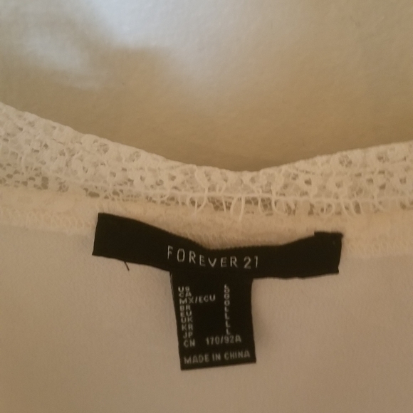 F21 White Lace Cami - Picture 3 of 3